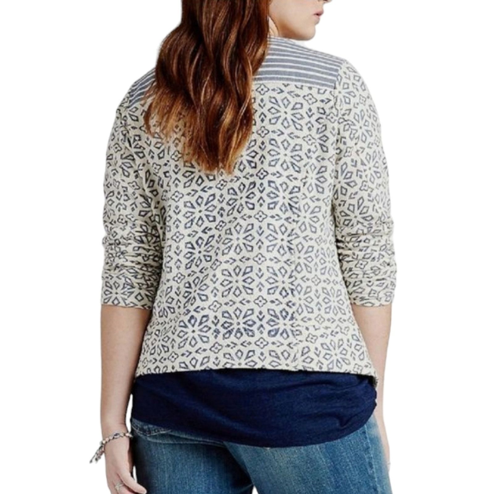 Lucky Brand Lucky Brand Cotton moto jacket Chambray print XL Size XL / US 12-14 / IT 48-50 - 8 Thumbnail