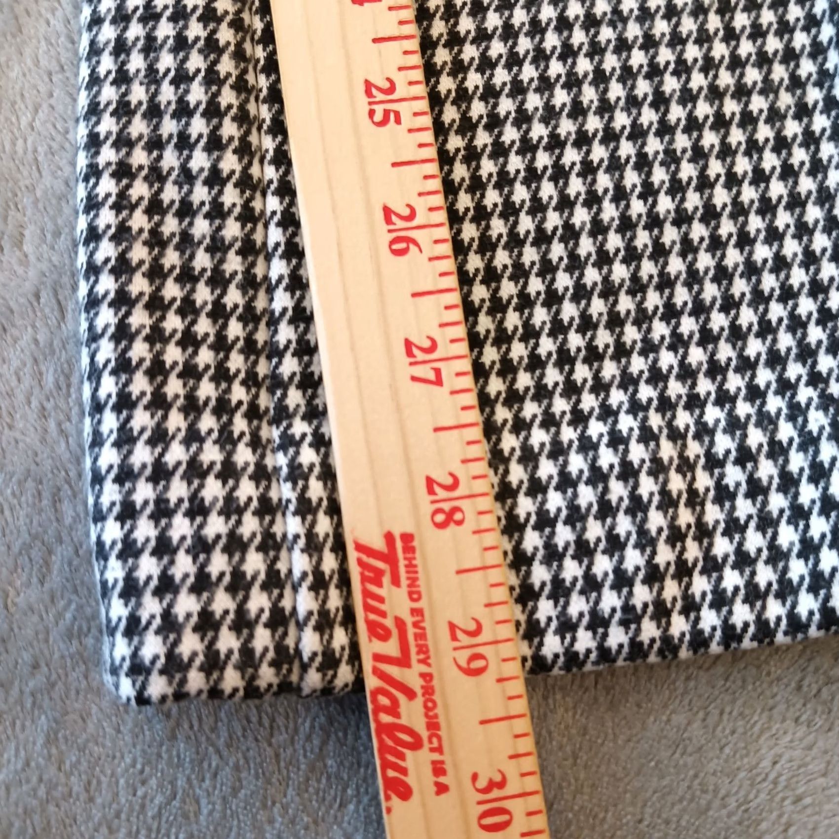 Ann Taylor Ann Taylor Dress Pants Womens Size 6 Black Houndstooth Side Zip Altered Hem Pants Womens Regular Straight 29in Inseam Black Size 28" / US 6 / IT 42 - 5 Thumbnail