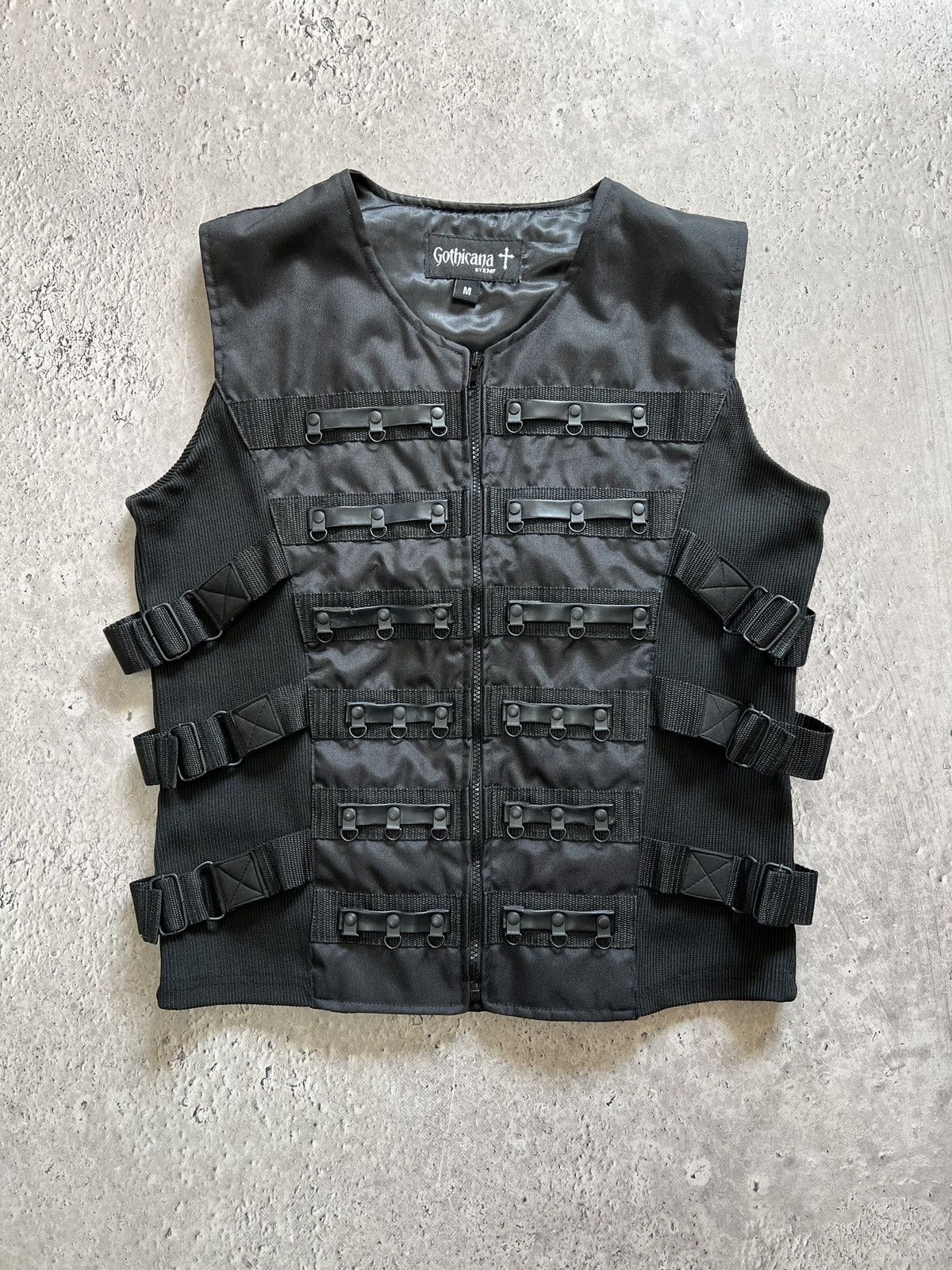 VINTAGE GOTHIC BONDAGE NYLON CARGO VEST