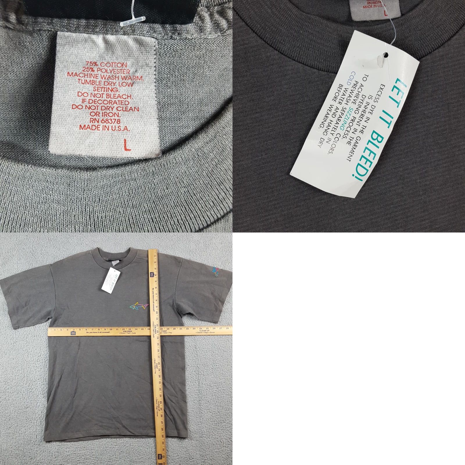 Logo 7 VINTAGE Greg Norman Golf Shark Logo T-Shirt Men's Large Gray 90s Y2K Casual Grunge Embroidered Size US L / EU 52-54 / 3 - 8 Thumbnail