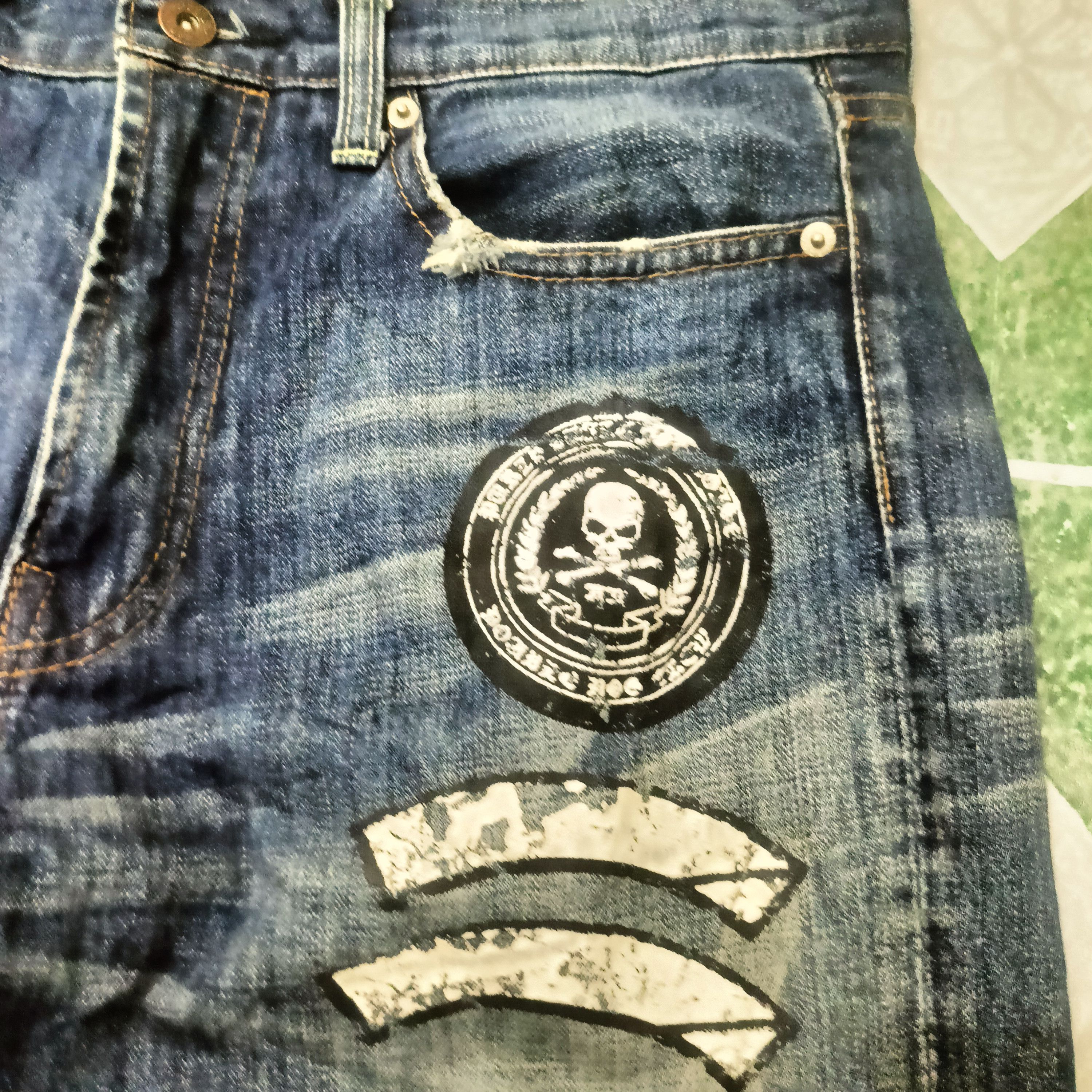 If Six Was Nine Rare Double Dog Distressed Denim Japan jeans Size US 32 / EU 48 - 5 Thumbnail