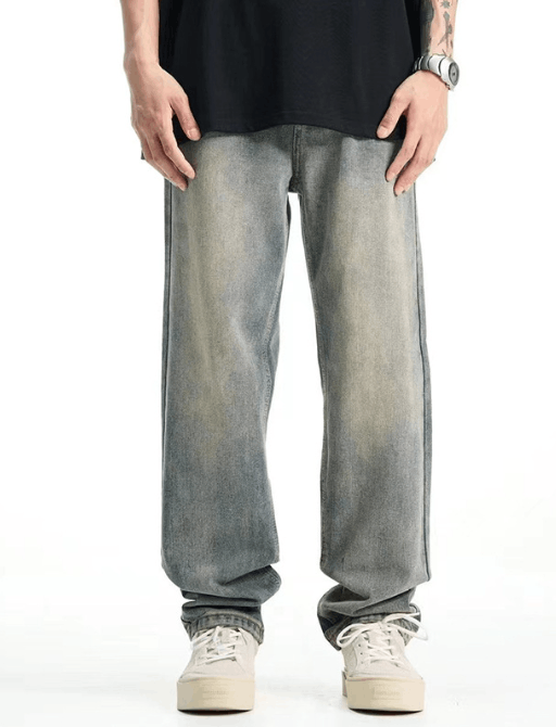 Japanese Brand American casual men's straight loose distressed jeans y2k Size US 32 / EU 48 - 1 Thumbnail
