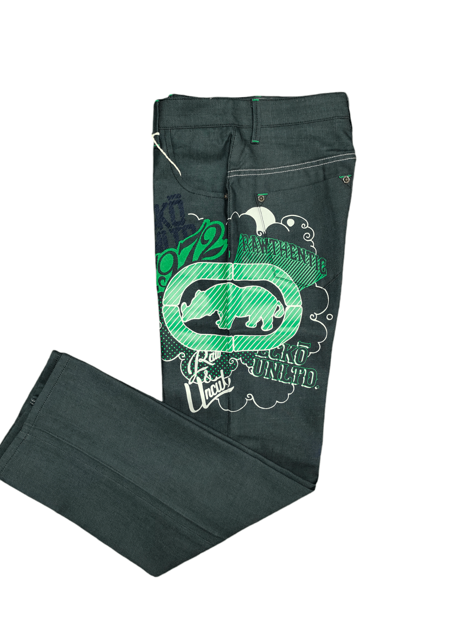 Ecko Unltd. Vintage Y2k Ecko Big Logo Rhino Graffiti Print Baggy Jeans Size US 29 - 16 Thumbnail