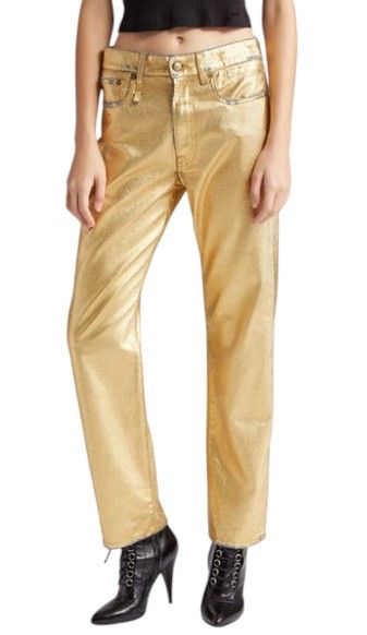 R13 BOYFRIEND 27 Indigo Glitter Zip Fly Jeans 87818 Size 27" / US 4 / IT 40 - 1 Thumbnail