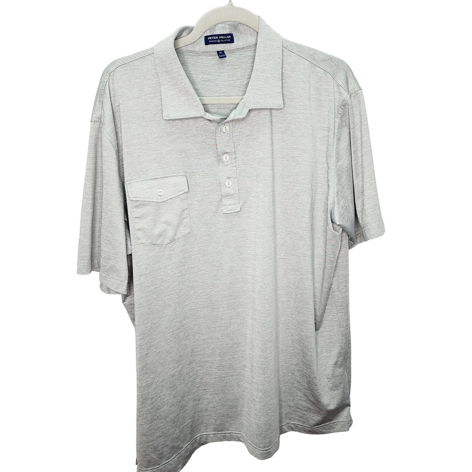 Peter Millar Peter Millar Heather Gray Athletic Golf Polo Shirt Size US XL / EU 56 / 4 - 1 Thumbnail