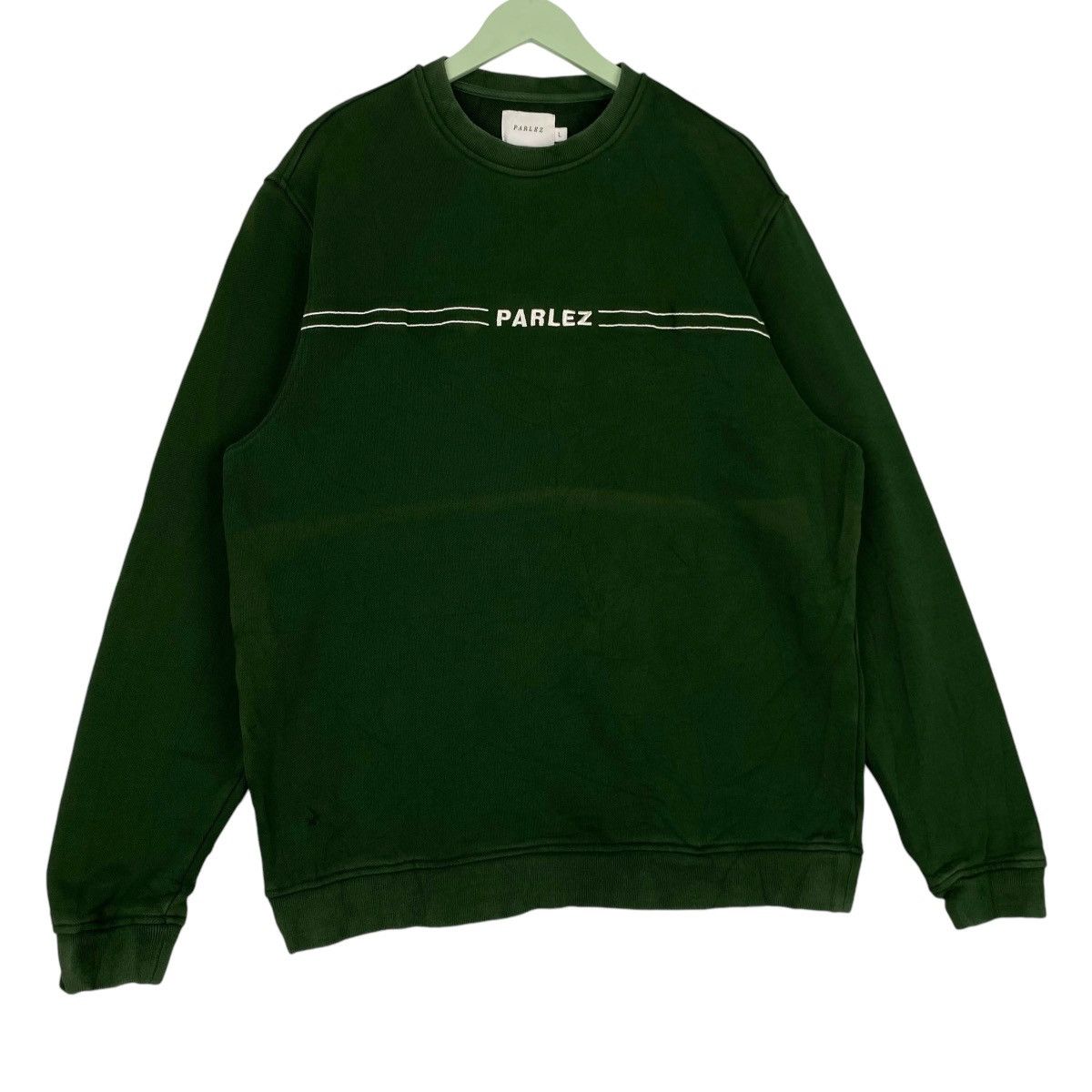 Parlez × Vintage Vintage Parlez Embroidered Crewneck Sweatshirt Green Size US L / EU 52-54 / 3 - 3 Thumbnail
