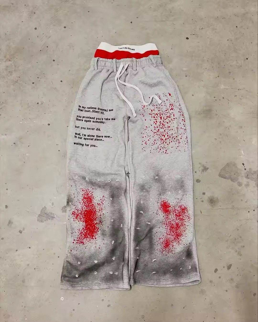 Japanese Brand × Vintage Trendy Double Waist Print Graffiti Casual Pant Size US 33 - 2 Thumbnail