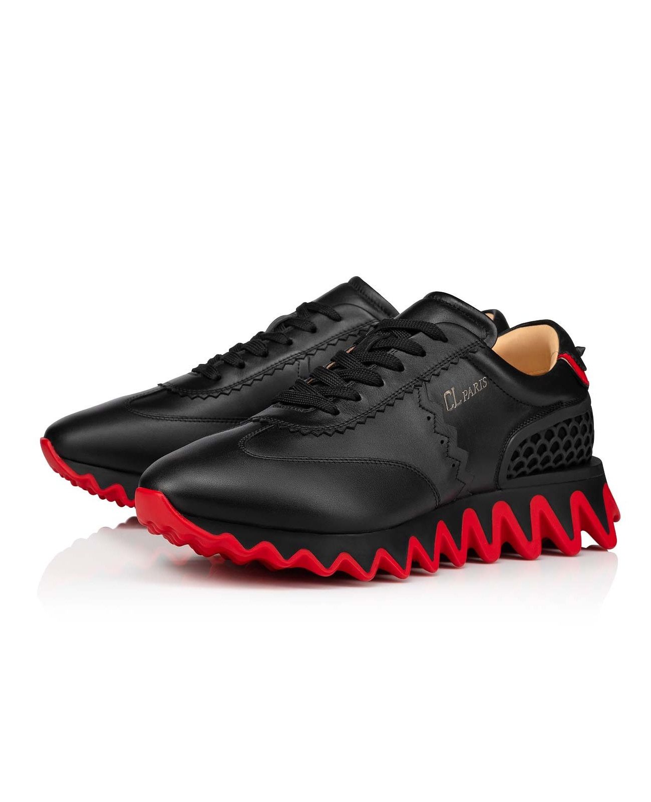 Christian Louboutin CHRISTIAN LOUBOUTIN Loubishark black leather sneakers 42.5 Size US 9.5 / EU 42-43 - 1 Thumbnail