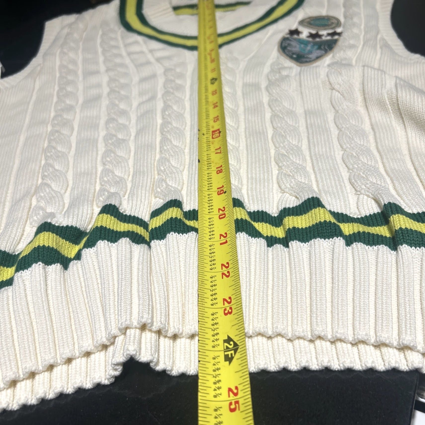 Vintage VINTAGE Cable Knit Cricket Sweater Vest XL Classic Polo Style Men Ivory ChampionS OfTomorrow? Size US XL / EU 56 / 4 - 2 Thumbnail