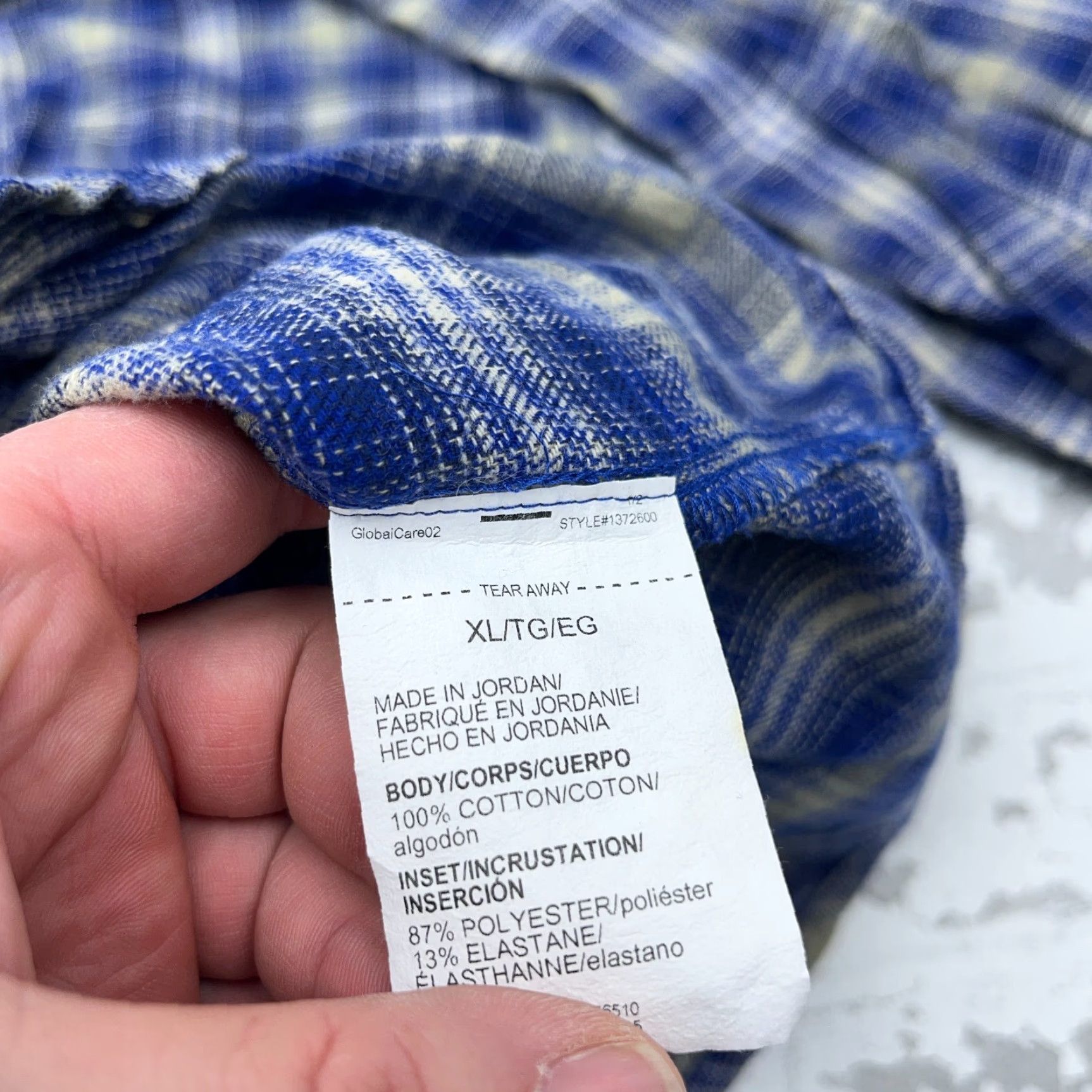 Under Armour Under Armour Shirt Men XL Blue Gray Plaid Flannel Button-Up Snap Front Casual Outdoor Winter Spring Summer Fall Size US XL / EU 56 / 4 - 5 Thumbnail