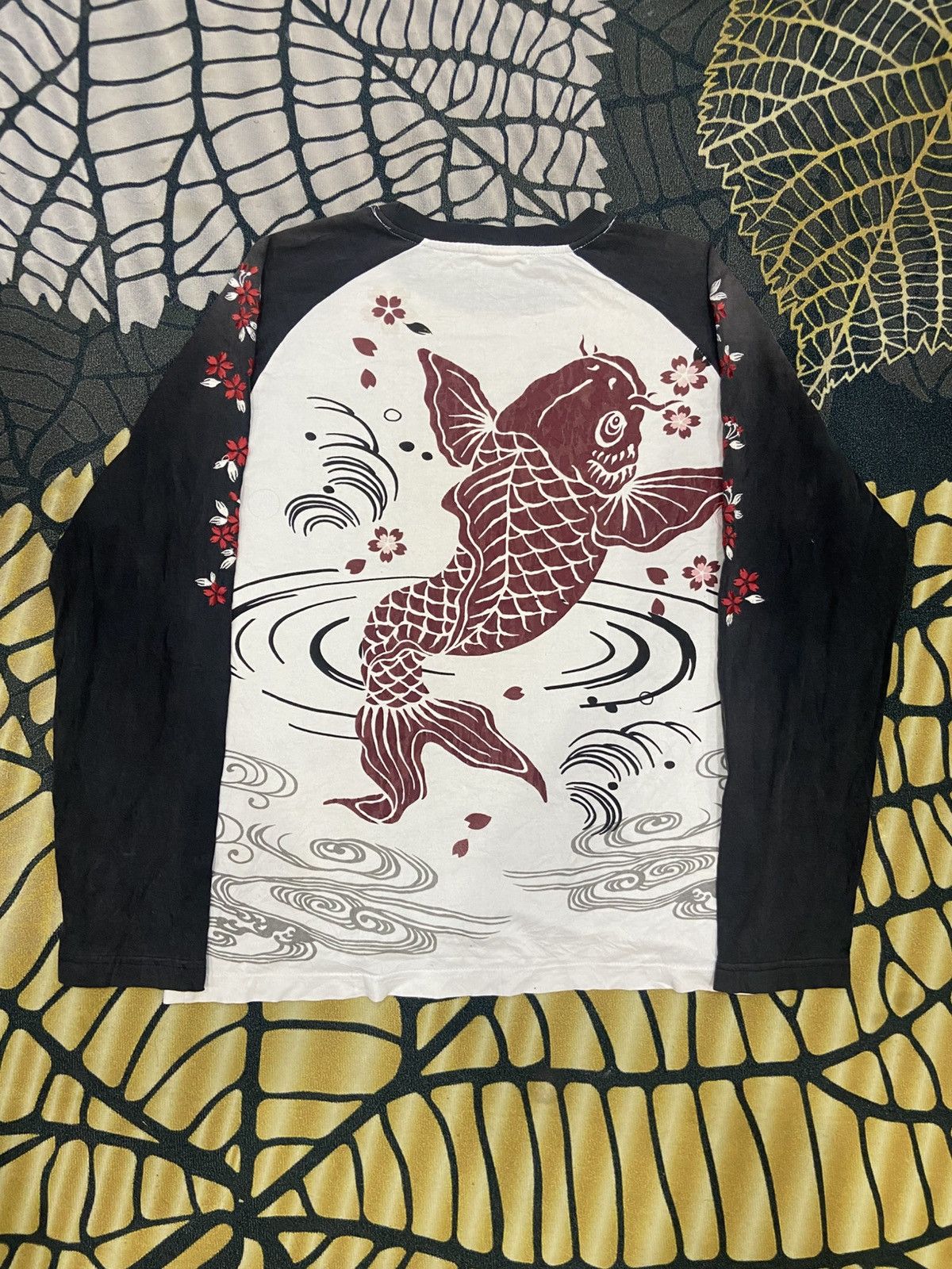 Japanese Brand 🐉Generate Y2K Koi & Dragon Long Sleeve Size US M / EU 48-50 / 2 - 2 Thumbnail