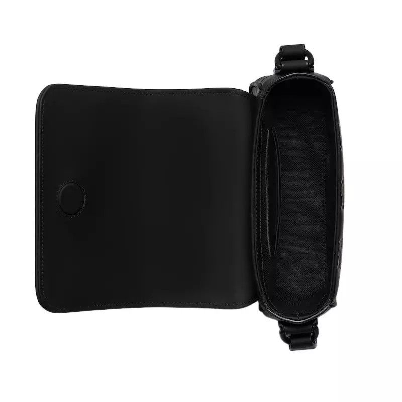 Gucci GUCCI Black Rubber-Effect Leather Mini Messenger Bag Size ONE SIZE - 5 Thumbnail