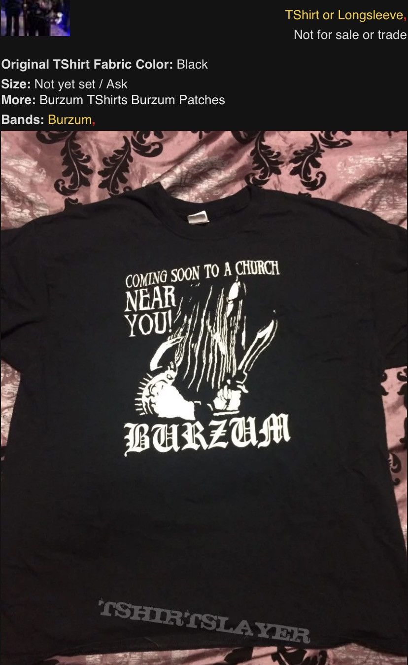Band Tees Sick🔥Vintage Burzum Tour 1992 Black metal Band Tees Size US S / EU 44-46 / 1 - 16 Thumbnail