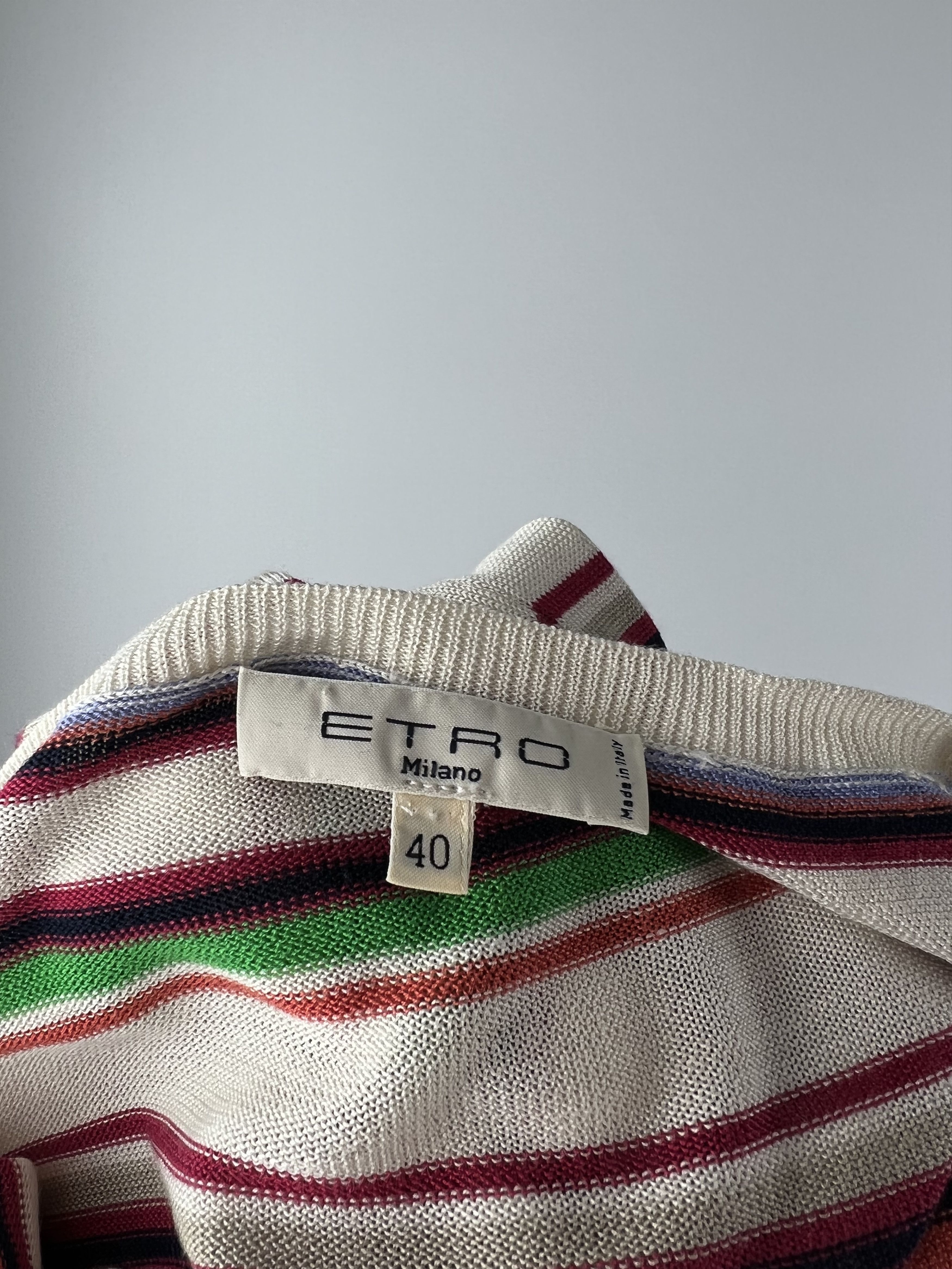 Etro Etro Silk V-Neck Sweater Floral Print Size 40 Size S / US 4 / IT 40 - 6 Thumbnail