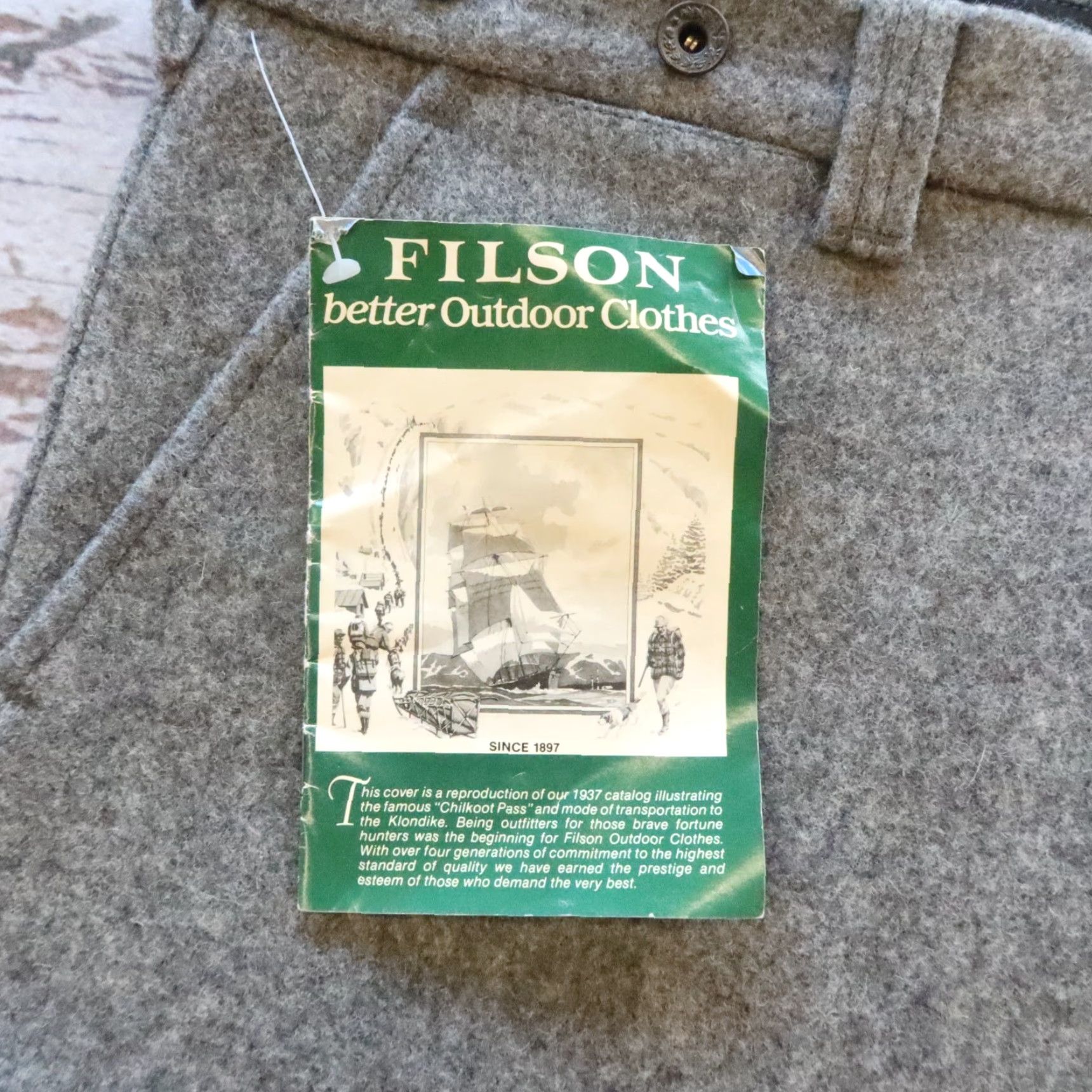 Filson VINTAGE Filson Pants 42 Virgin Wool Hunting 100% Gray Mens Dress Pants Size US 42 / EU 58 - 7 Thumbnail