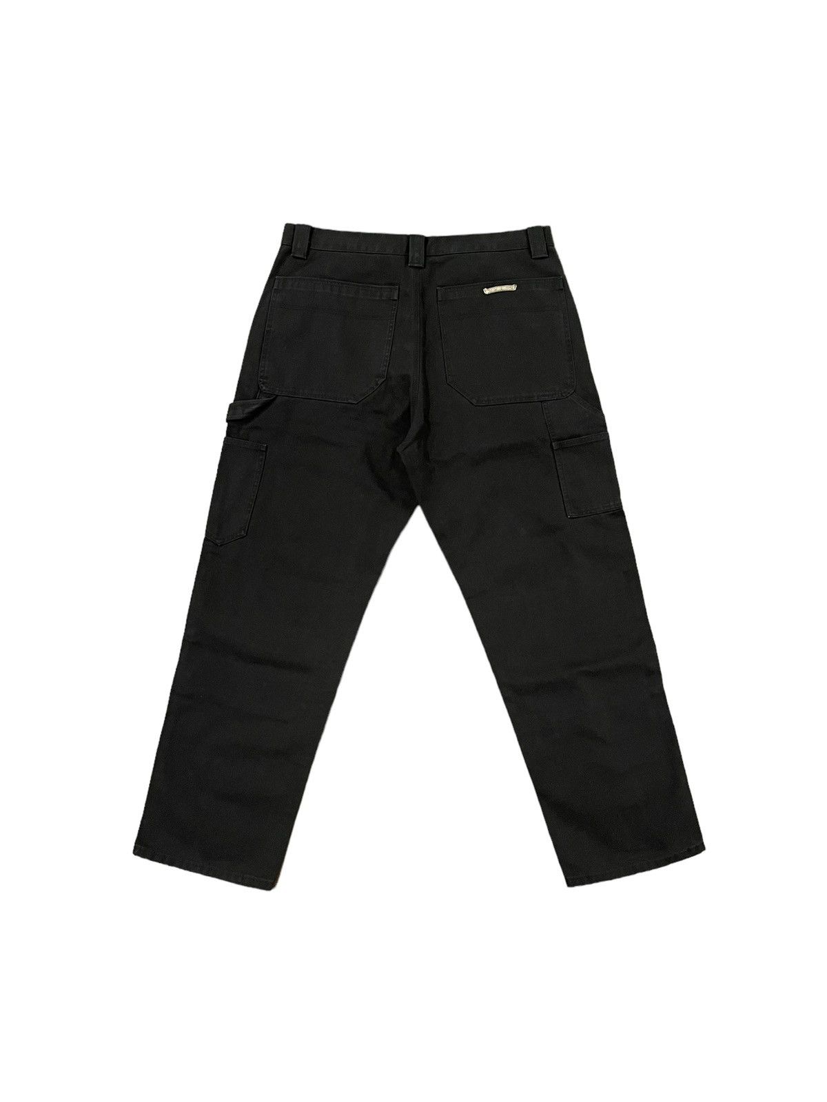 Chrome Hearts Double Knee Silver Detailed Black Canvas Carpenter Pants |  Grailed