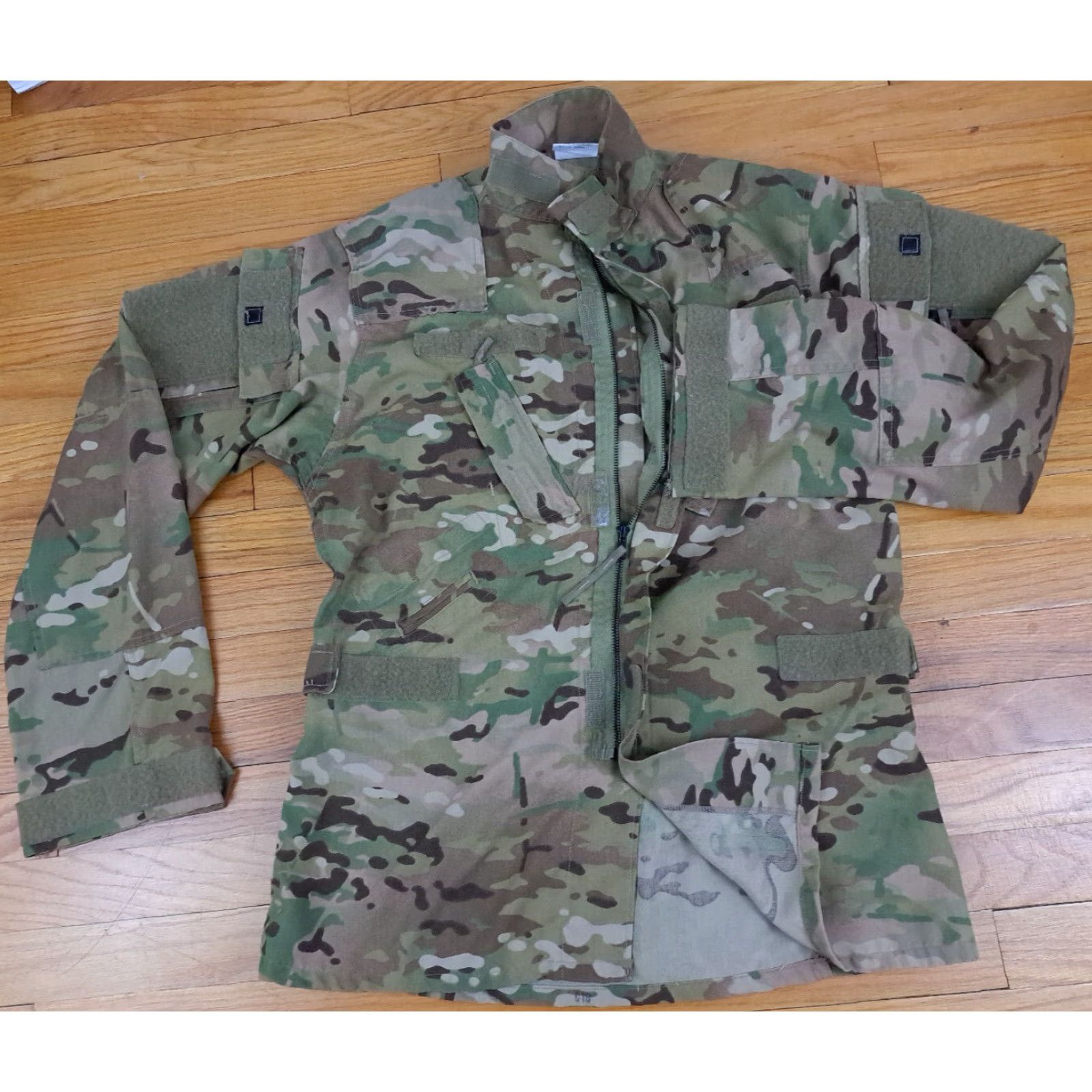 Vintage Military Camouflage Full Zip & Straps Medium Regular Field Shirt with Pockets Size US M / EU 48-50 / 2 - 3 Thumbnail