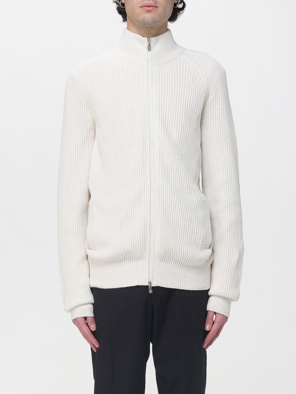 Brunello Cucinelli Brunello Cucinelli Sweater Men White Size US XL / EU 56 / 4 - 1 Thumbnail
