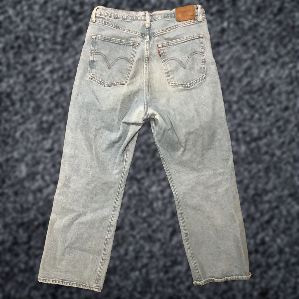 Levi's Levis Pants Denim 32 Light Blue Premium Ribcage Crop Boot Big E Womens Size 24" / US 00 / IT 34 - 1 Thumbnail