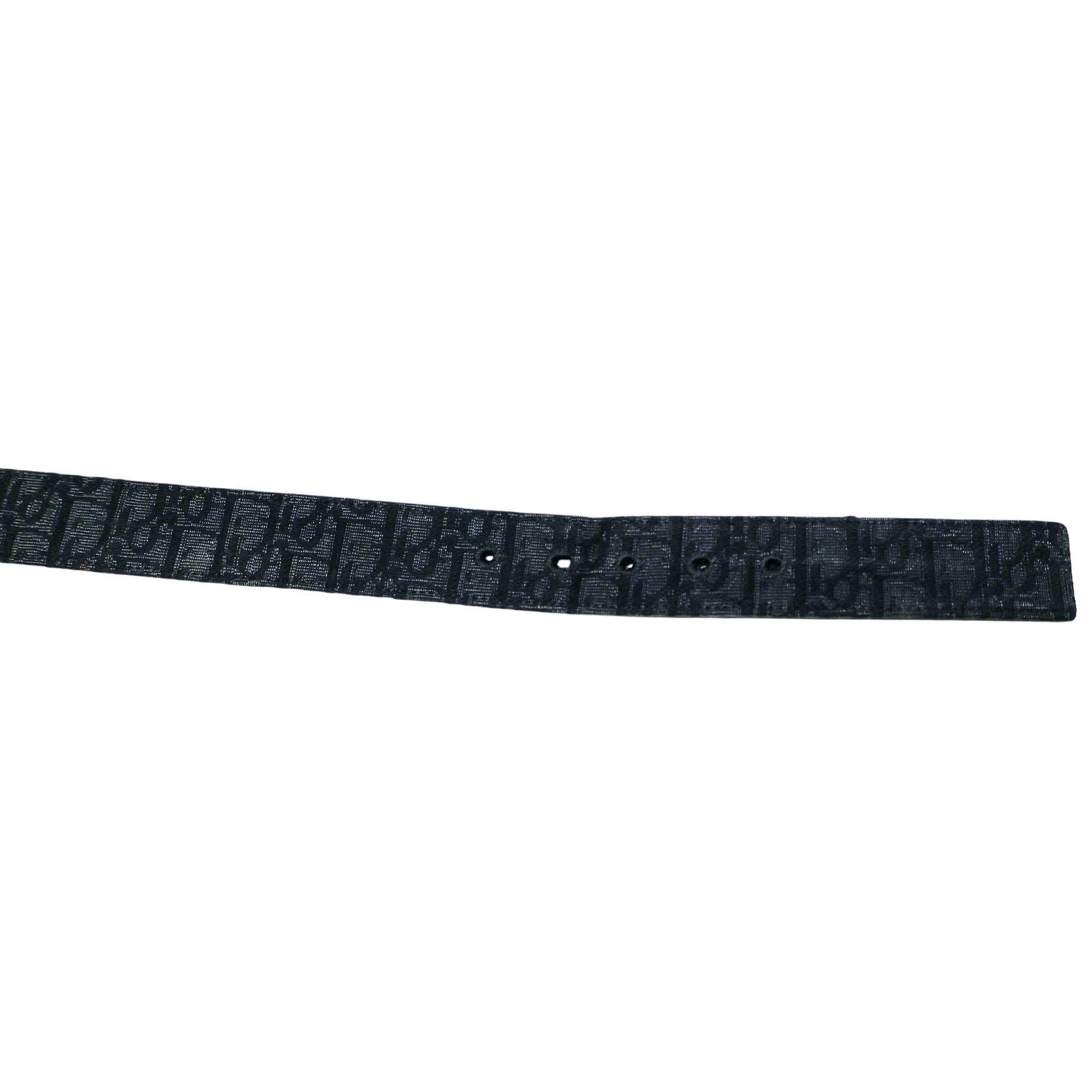 Dior Dior Belt Reversible Oblique Jacquard Navy Black with Buckle Size 36 - 9 Thumbnail