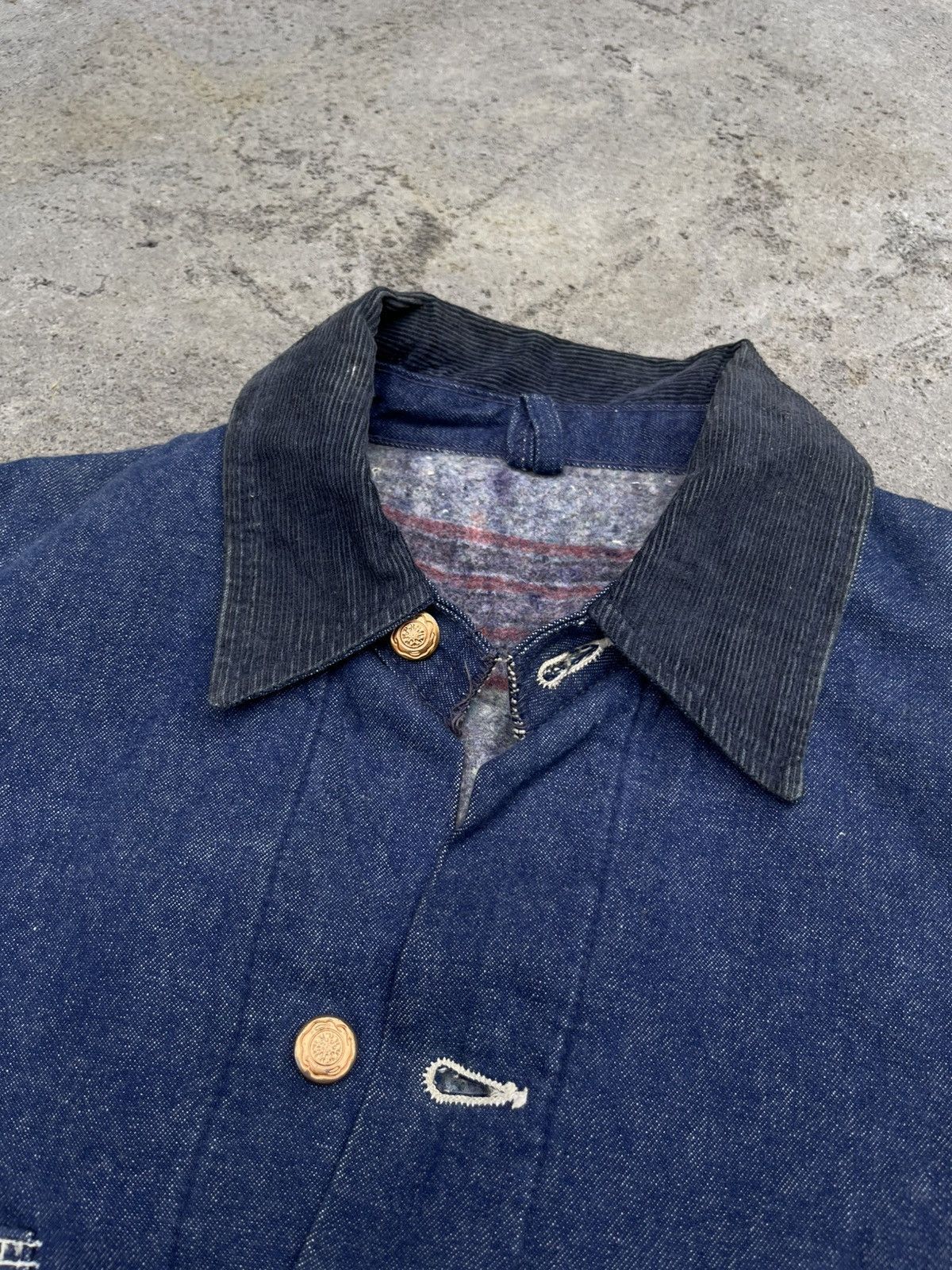 Wrangler 80s Wrangler Sanforized Blue Chore Denim Jacket Size US L / EU 52-54 / 3 - 2 Thumbnail