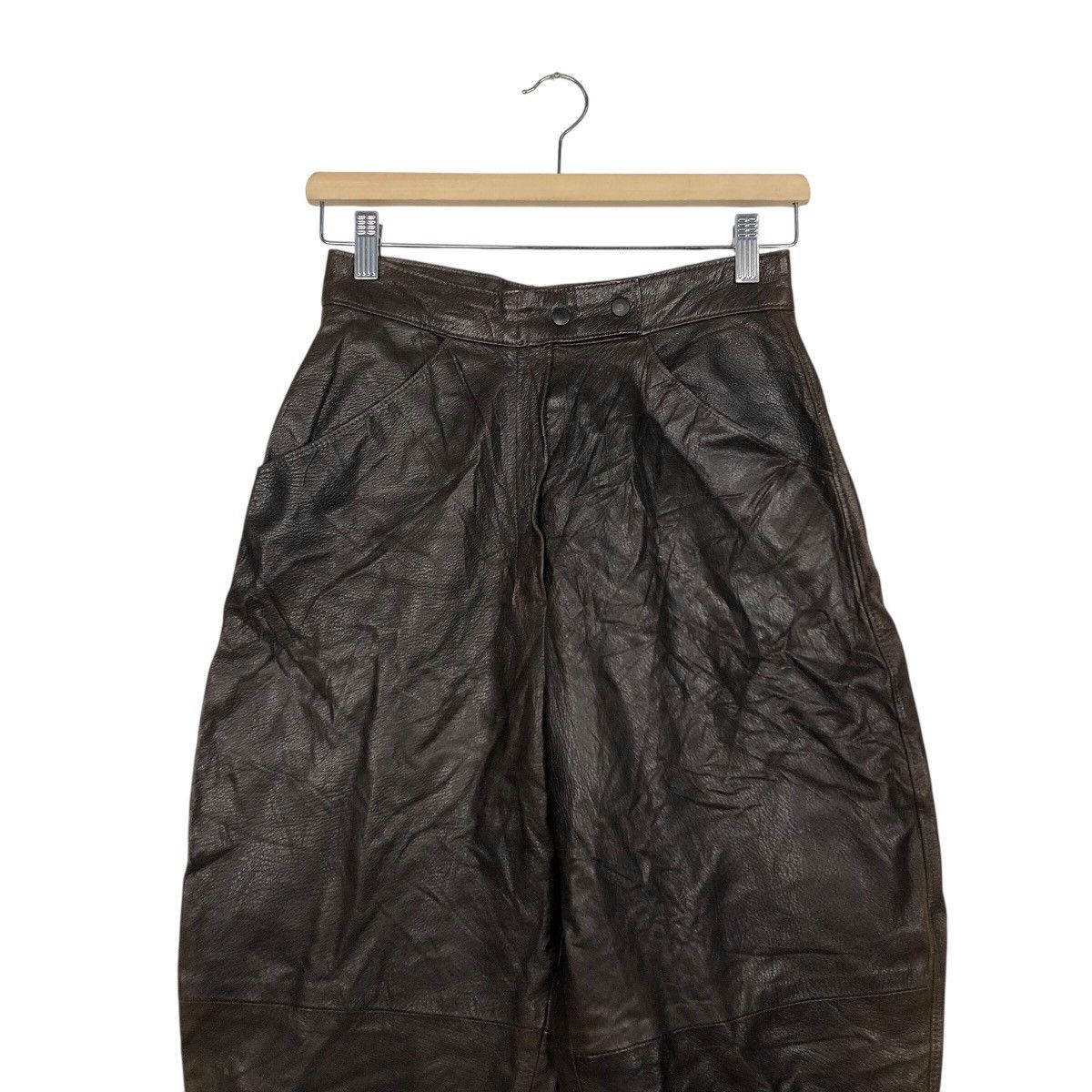 Japanese Brand 📌Vintage Biker Leather Pants Racing Maxima Issey Miyake Size US 26 / EU 42 - 4 Thumbnail