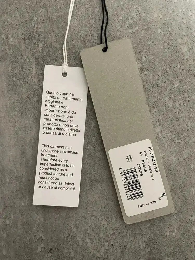 Rick Owens Rick Owens Drkshdw Pocket Tee-2507 Size US S / EU 44-46 / 1 - 7 Thumbnail