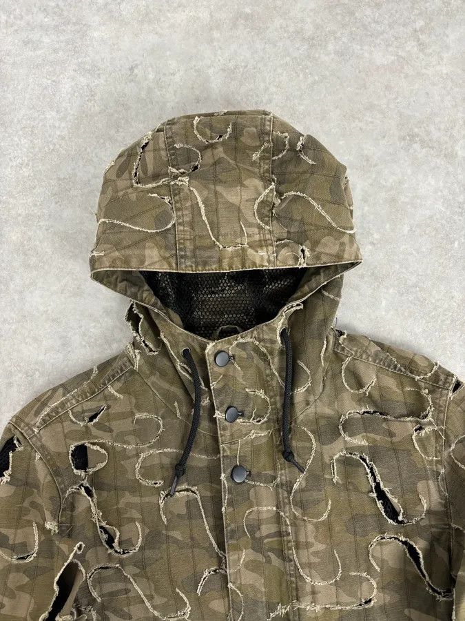Diesel 2010 Diesel Khaki Jacket Nylon Laser Cut Distressed Size L Size US L / EU 52-54 / 3 - 4 Thumbnail