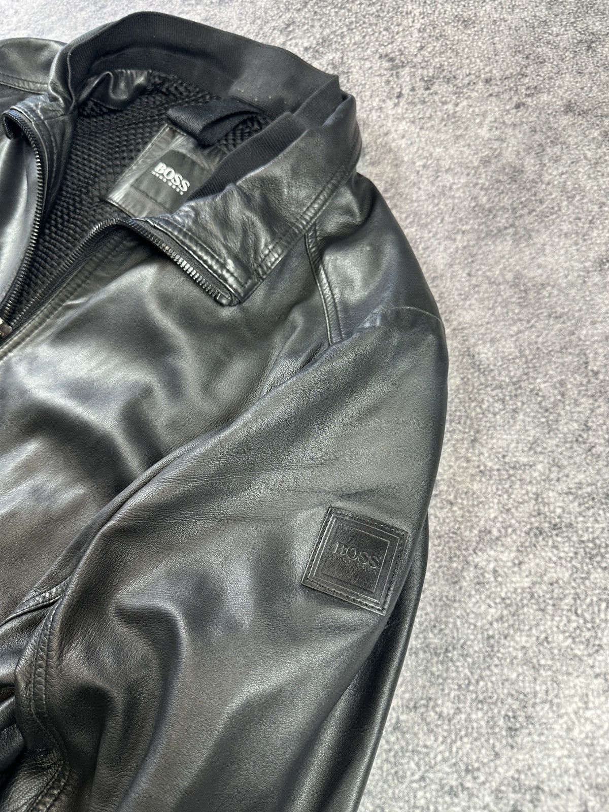 Hugo Boss Y2K Vintage Hugo Boss Leather Jacket Streetwear Style M VTg Size US M / EU 48-50 / 2 - 2 Thumbnail