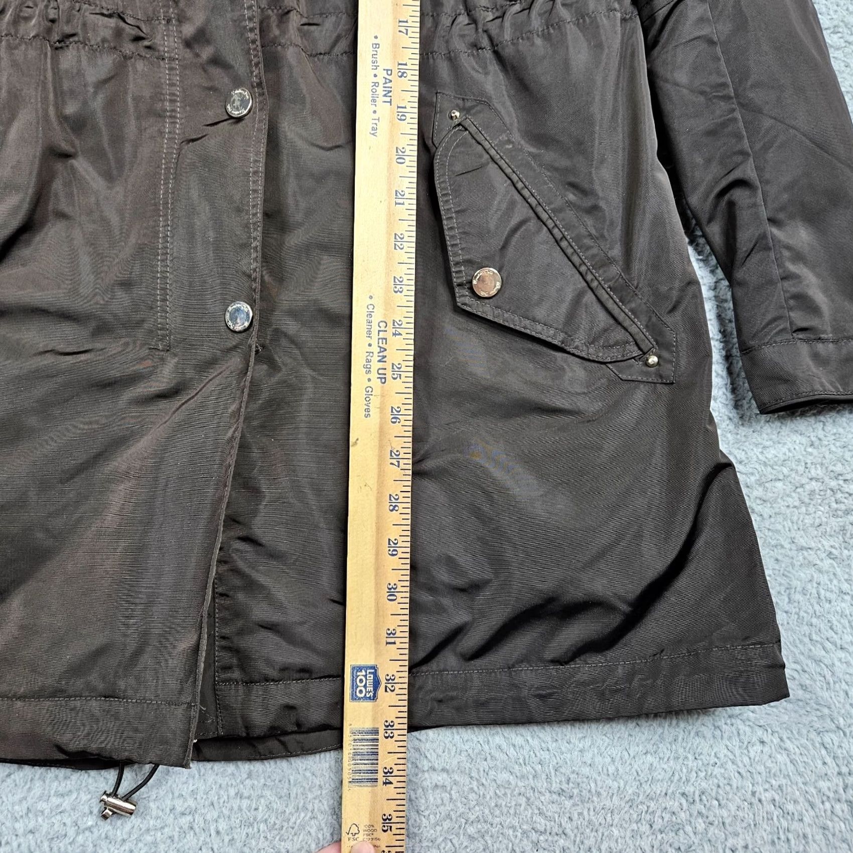 Massimo Dutti Massimo Dutti Jacket Women L Green Solid Polyester Lining All Seasons Casual Workwear 80s? Size L / US 10 / IT 46 - 3 Thumbnail