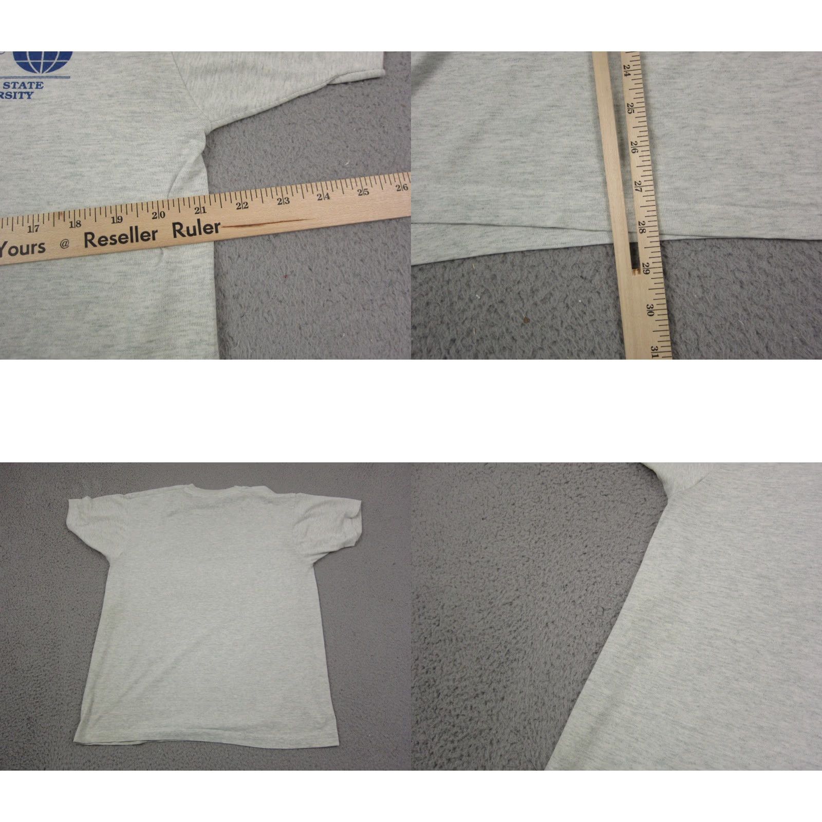 Fruit Of The Loom VINTAGE Fruit of the Loom Shirt Mens Large Gray University Logo Cotton Polyester Made in USA Size US L / EU 52-54 / 3 - 8 Thumbnail