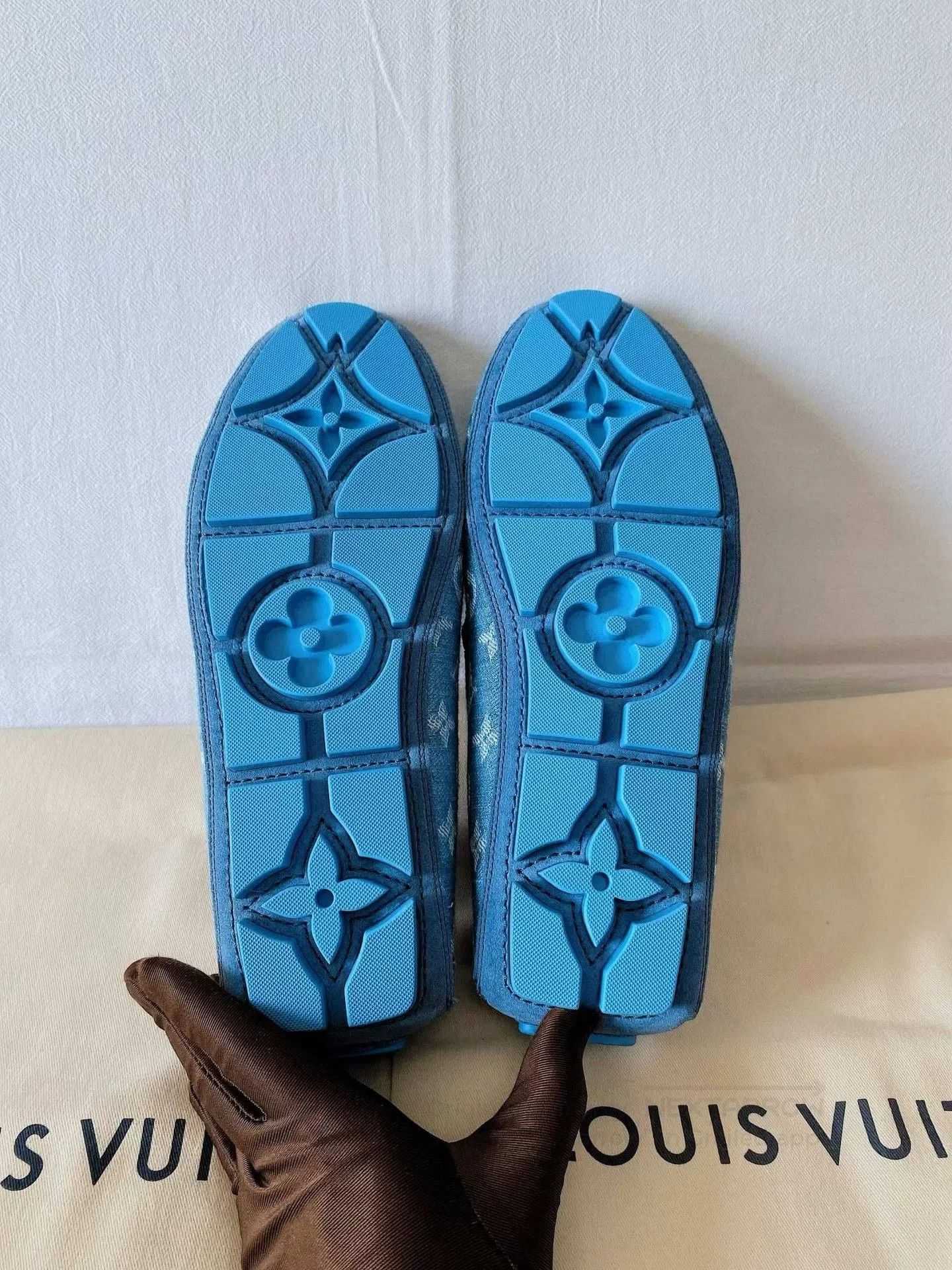 Louis Vuitton LV Denim Monogram Logo Loafers. Size US 8 / EU 41 - 5 Thumbnail