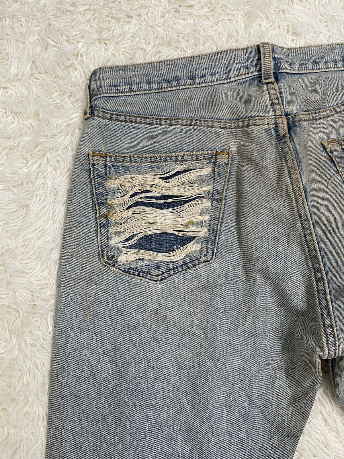Levi's Custom distressed jeans Fashion Style Size US 35 - 10 Thumbnail