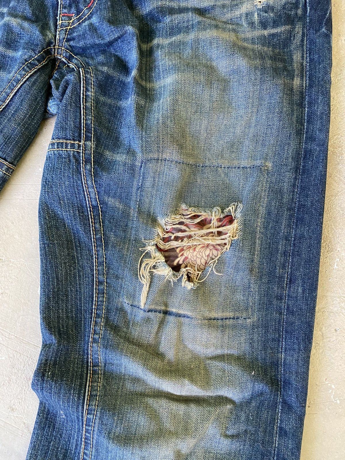 Eternal ETERNAL Japanese Floral Repair Distressed Denim Size US 34 / EU 50 - 4 Thumbnail