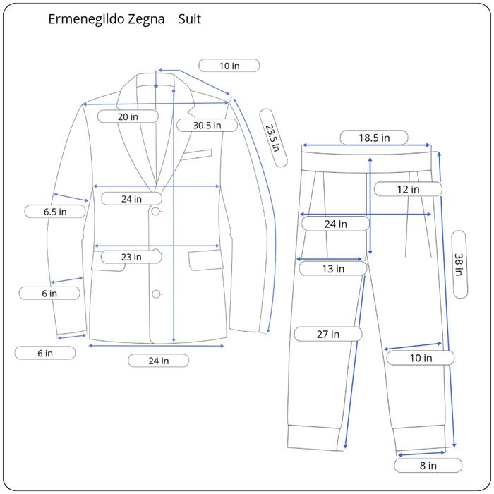 Ermemegildo zegna discount 42r measurements