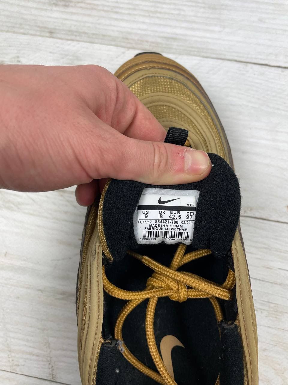 Nike Nike Air Max 97 OG Metallic Gold Sneakers Size US 9 / EU 42 - 9 Thumbnail