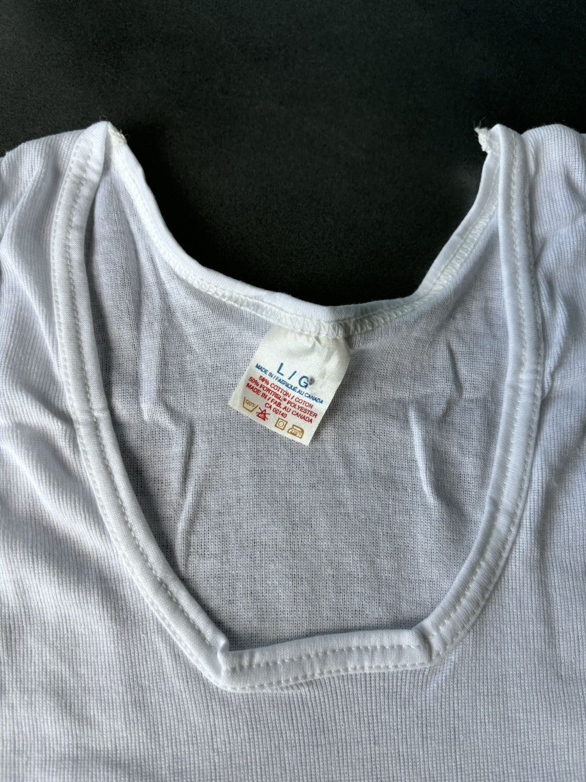 Hanes × Vintage 1980s Vintage Tank Top Blank White Undershirt Wife Beat 80s Size US L / EU 52-54 / 3 - 3 Thumbnail