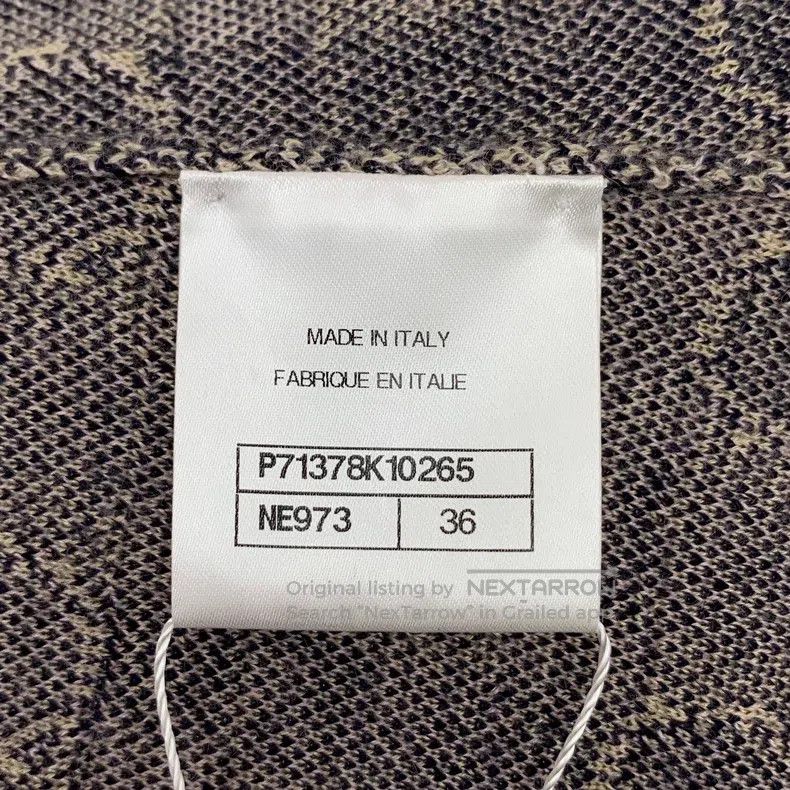 Chanel Chanel 21B Colour-blocked plaid cashmere V-neck short-slee Size XS / US 0-2 / IT 36-38 - 6 Thumbnail