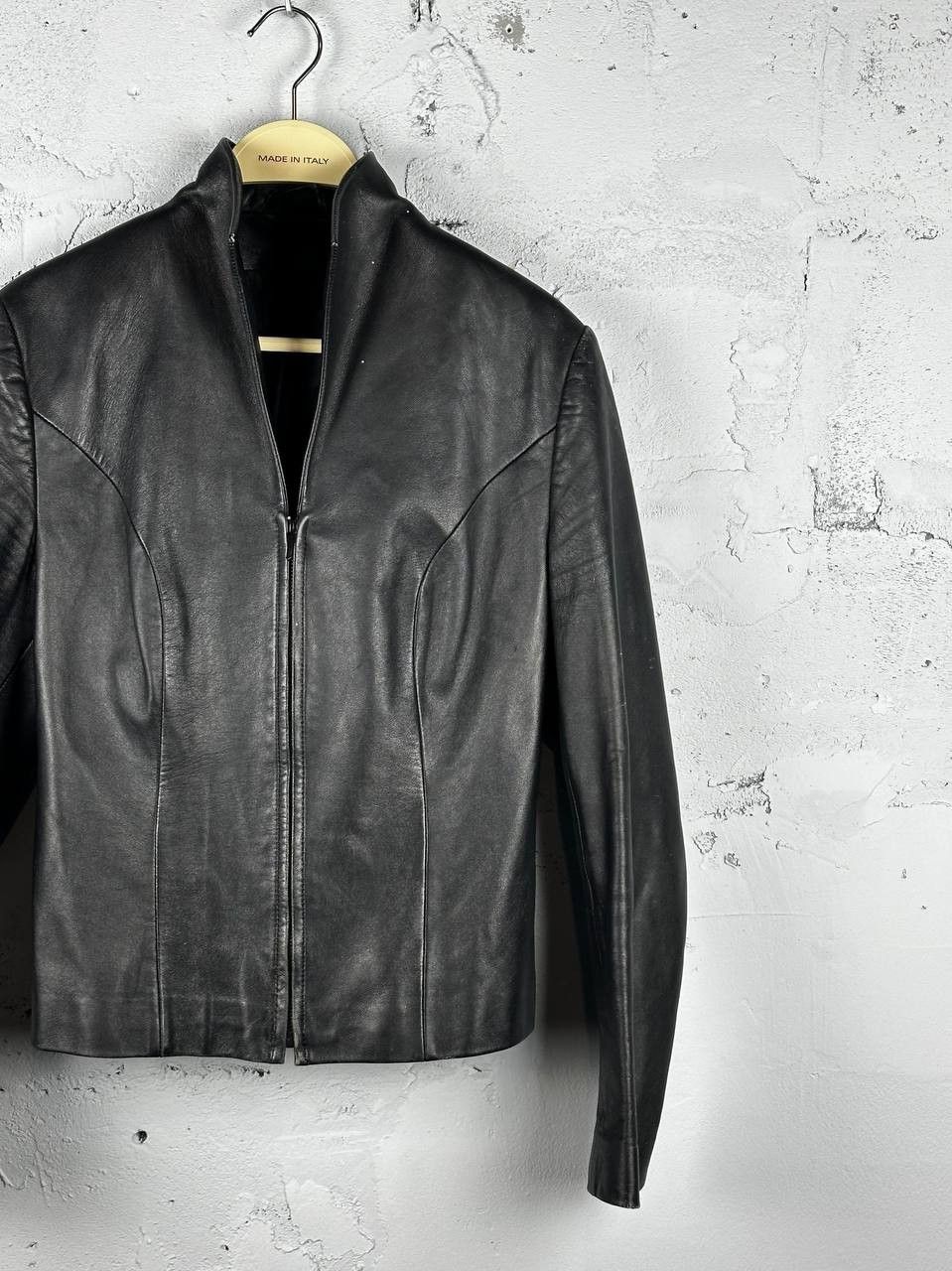 Leather Vintage Avantgarde Biker Cropped Leather Jacket Size US S / EU 44-46 / 1 - 5 Thumbnail