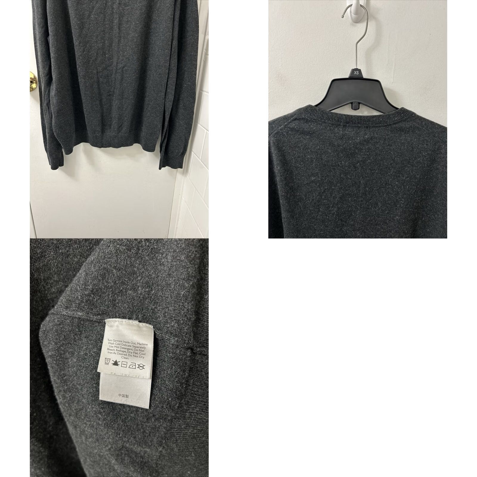 Eddie Bauer Eddie Bauer Sweater Mens L Gray V-Neck Pullover Long Sleeve Classic Casual Knit Wool Blend Cashmere Cotton Size US L / EU 52-54 / 3 - 8 Thumbnail