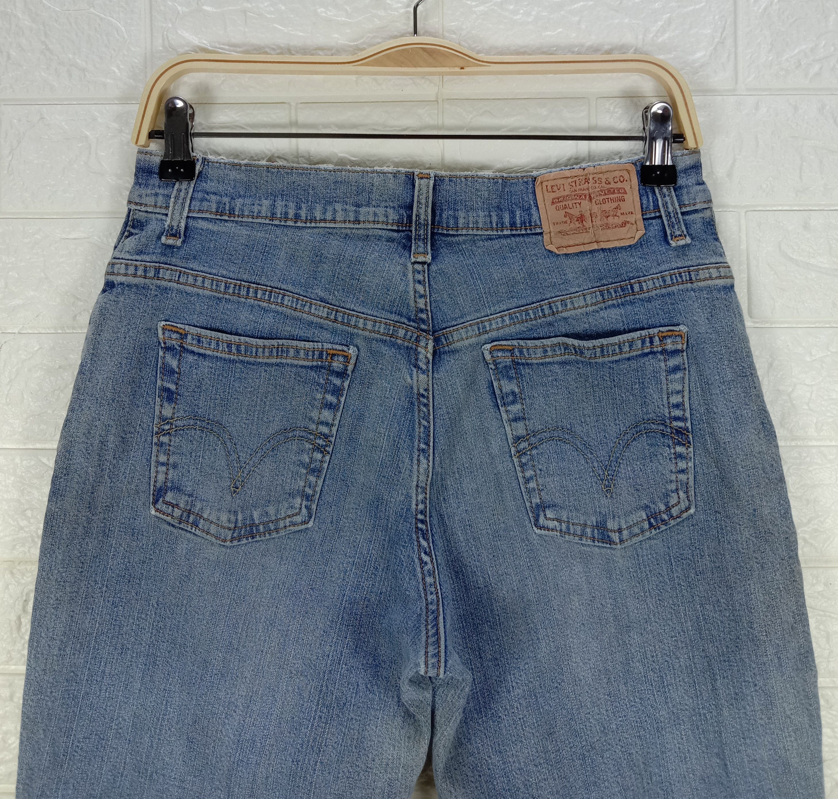 Levi's Vintage Levi's 550 Flare Jeans Blue Wash Denim Size 29" - 6 Thumbnail