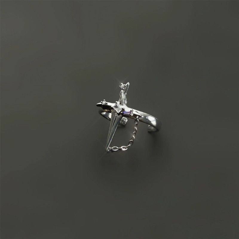 Jewelry Star Vintage Jewelry Rings Open Size Chrome Ring (Size 7-13) Size ONE SIZE - 2 Thumbnail