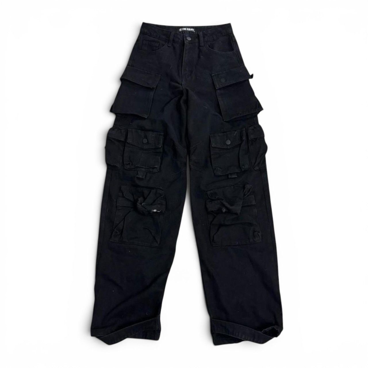 THE KRIPT THE KRIPT Pixely Cargo Jeans Black Size 26" / US 2 / IT 38 - 1 Thumbnail