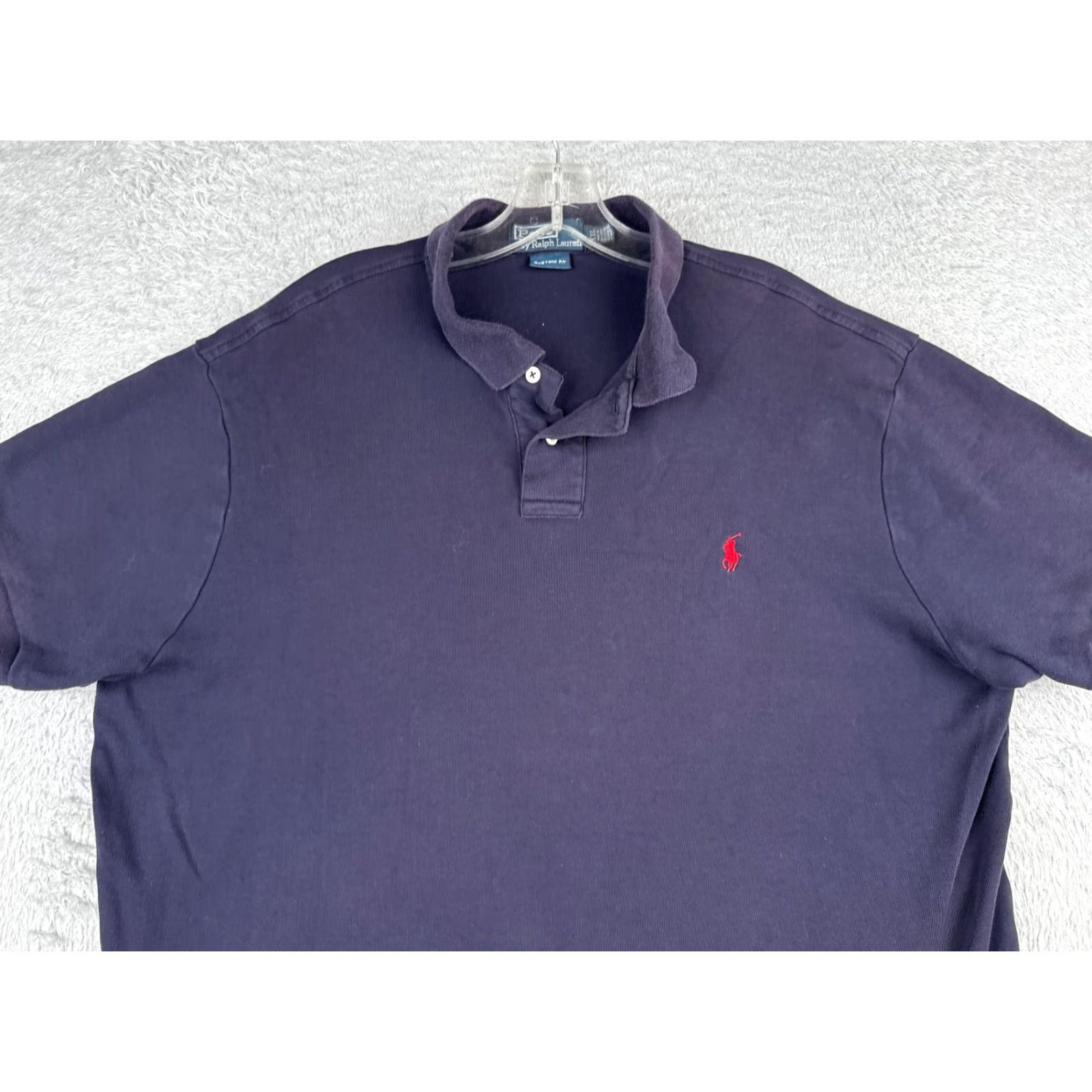 Ralph Lauren VINTAGE Polo Ralph Lauren Shirt Men 2XL Blue Cotton Jersey Custom Fit read Size US XXL / EU 58 / 5 - 4 Thumbnail