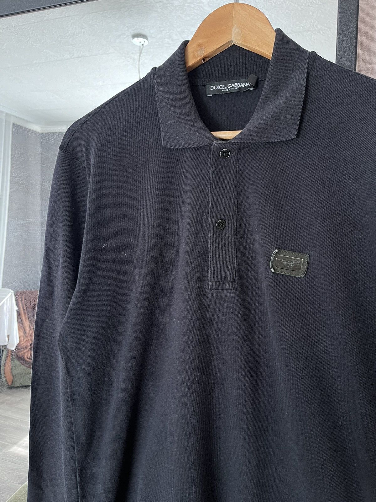 Dolce & Gabbana D&G Dolce & Gabbana metal logo luxury polo Longsleeve SZ 50 Size US M / EU 48-50 / 2 - 2 Thumbnail