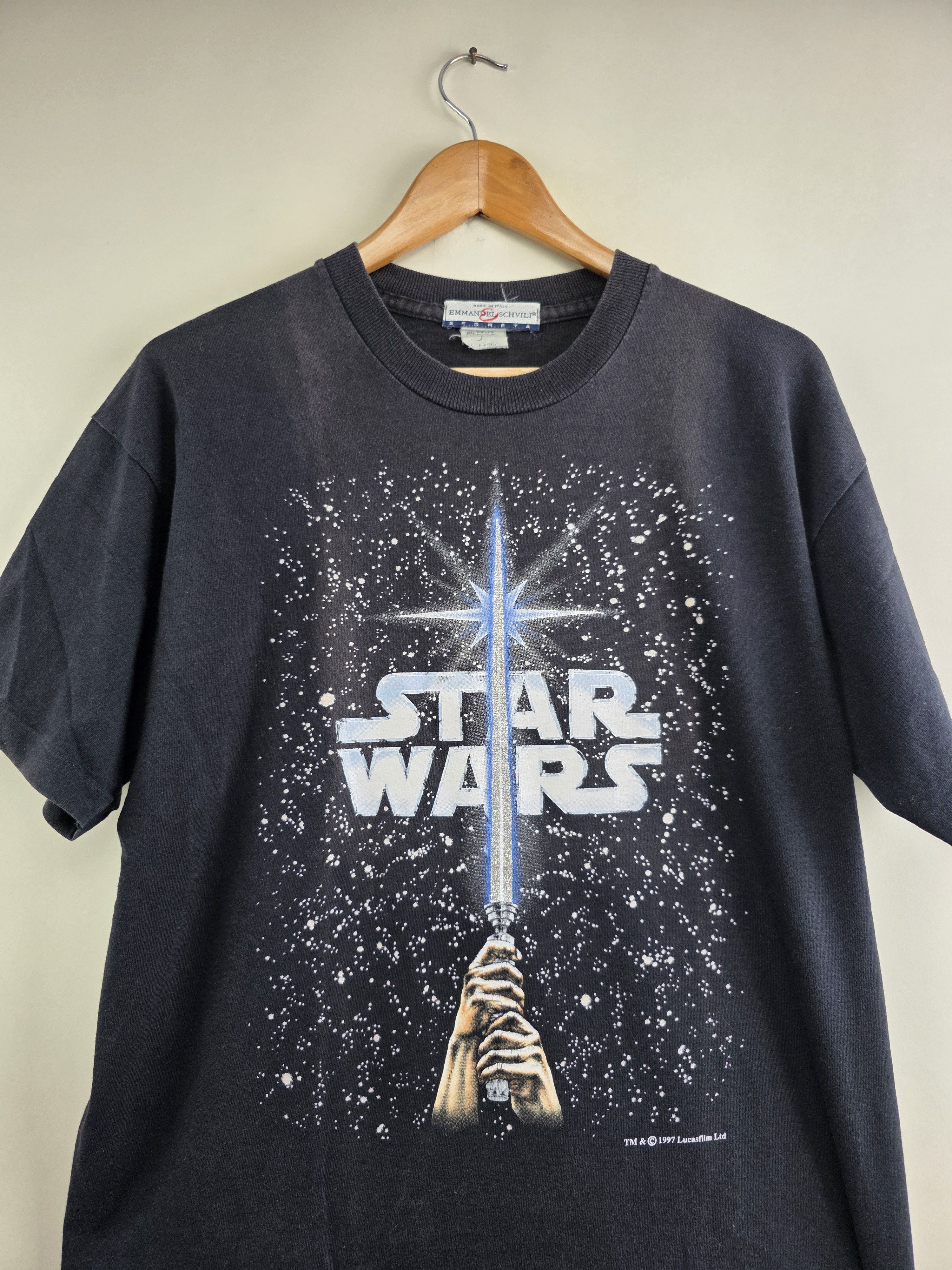 Star Wars × Vintage 1997 Star Wars may the force be with you L 21.5" 29" Size US L / EU 52-54 / 3 - 2 Thumbnail