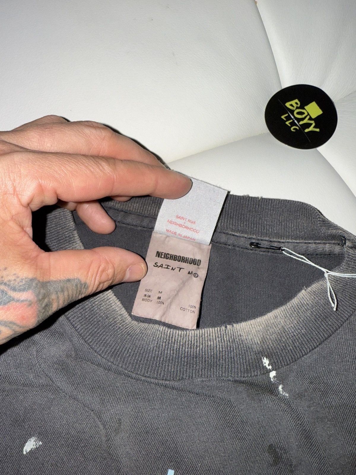 Saint Michael x neighborhood logo t shirt