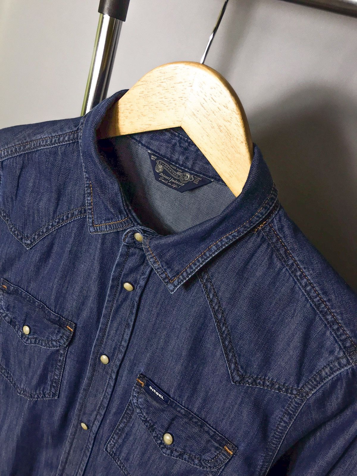 Diesel diesel industry mens shirt denim long sleeve blue jeans snap Size US M / EU 48-50 / 2 - 2 Thumbnail
