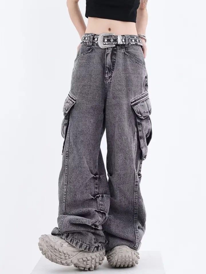 Designer × Japanese Brand Unisex Streetwear Cargo Pockets Pants Jeans Size 32" / US 10 / IT 46 - 3 Thumbnail