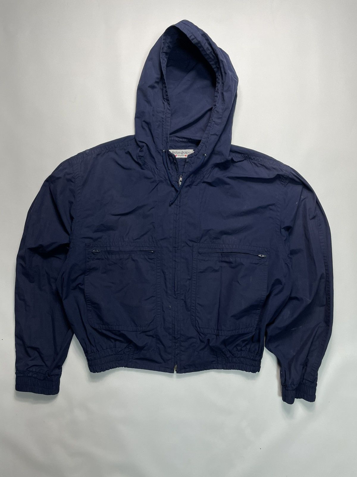 Yves Saint Laurent YSL Rive Gauche Vtg 90s Baggy Chore Jkt Y Logo Oversize 52 Size US L / EU 52-54 / 3 - 2 Thumbnail